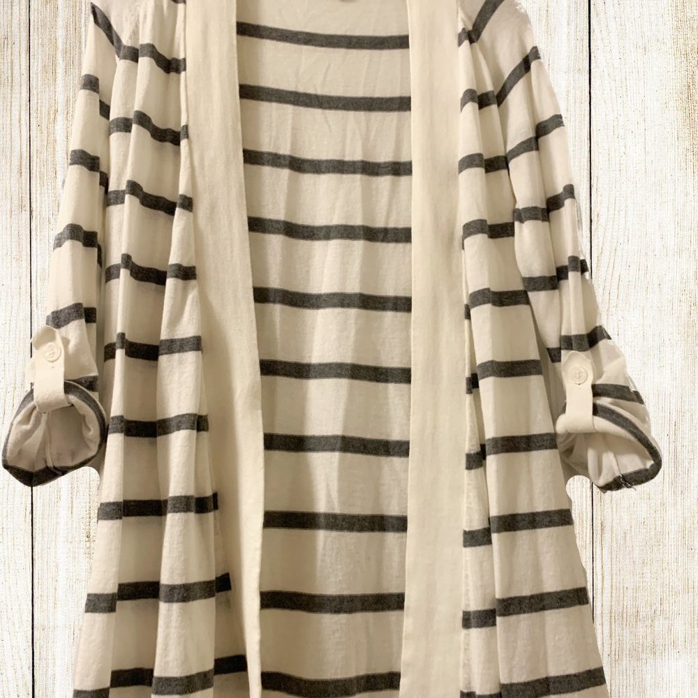 Express lightweight Striped Cardigan long sleeve